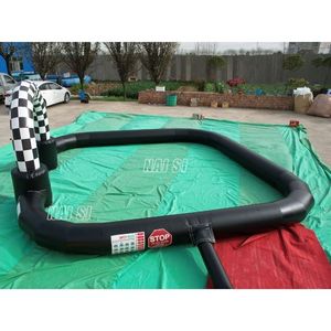 Piste <span class=keywords><strong>de</strong></span> course gonflable pour karting avec arche à carreaux pour voitures tamponneuses, jeux gonflables, événements <span class=keywords><strong>de</strong></span> course pour enfants - Product Image 3
