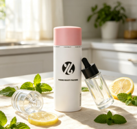 Flacon cosmétique vide en verre de 50 ml (1 oz) avec bouchon compte-gouttes à vis pour tonique, gouttes pour les yeux et sérum de soin de la peau