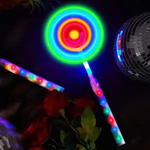 PT 도매 Kids 빛 업 장난감 Led 깜박이는 Kids Led Spinning 빛 업 Magic Wand Toy LED 풍차 회 전자 장난감 대 한 Kids