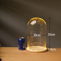 Cloche décorative de Noël Mini cloche en verre clair avec lumière LED