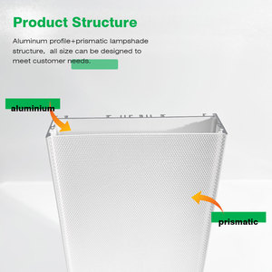 Hochwertiges Modernes Quadratisches Aluminium-Strangpressprofil LED-Streifenkanal Transparenter Prismatischer Lampenschirm - Product Image 2