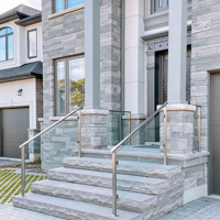 GAAS METAL Garde-corps moderne en acier inoxydable 304 316 avec verre trempé pour villa, extérieur, balcon, escalier, hôpital