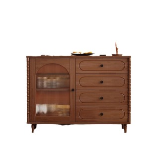 Vintage Style Solid Wood <b>Sideboard</b> Cherry Color <b>Storage</b> Cabinet For Dining Room - Product Image 5