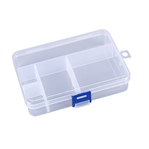 Transparent 5 Compartment Plastic Storage <b>Box</b> With Detachable Dividers For Fishing Tackle And Stationery Organizing - Product Image 4