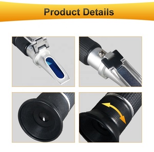 Cầm tay đường Tester Meter 0-32% Brix công cụ đo lường ATC saccharimeter khúc xạ cho nước ép trái cây chất lỏng - Product Image 6