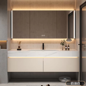 Mobile <span class=keywords><strong>Bagno</strong></span> Moderno JINGSHUN Eco-Friendly Certificato CE Salvaspazio in Legno con Lavabo Integrato - Product Image 5