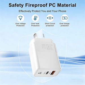 Chargeurs GaN de voyage avec logo personnalisé, 30W PD QC 3.0 Type C, adaptateur de charge rapide pour mobile, prise AU, chargeur mural USB-C 30W - Product Image 5