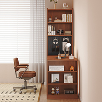 Bureau pliant en bois massif avec étagère intégrée, bureau d'ordinateur d'angle pour petit appartement, extensible pour l'écriture à domicile ou pour les étudiants