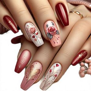 2026 Full Cover Matte Artificial Soft <b>Nail</b> Acrylic Salon <b>Extension</b> <b>Nails</b> 360Pcs/Box Design - Product Image 3