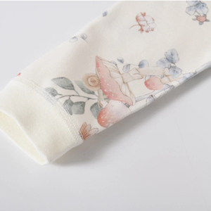 Conjunto de Ropa para Bebé con Estampado de Animales del Bosque, Camiseta de Manga Larga y Pantalones de Cintura Alta, Venta al Por Mayor, Listo para Enviar - Product Image 4