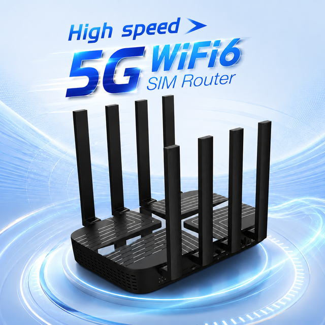 3000Mbps MT7981B Openwrt Dual Sim 4G 5G Router Gigabit Dual Band WiFi6 Router Unlocked Modem 5g Wifi Router with Sim Card Slot