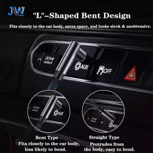 3.5 毫米公对公 AUX 电缆（弯插头）适用于汽车音响、电脑和摩托车 IP67 级裸铜线束 1-3 米长度 - Product Image 4