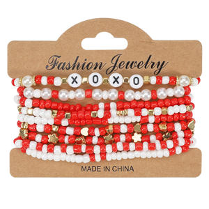 Bracciale di san valentino Love Soft ceramic Beaded bracciale regalo multistrato elastico per gioielleria all'ingrosso - Product Image 2