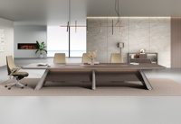Meubles de bureau, bureau de direction, grande table de réunion, table de conférence, vente en gros, design futuriste, meubles de travail élégants en bois