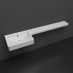 Lavabo da <span class=keywords><strong>Bagno</strong></span> Moderno Compatto in Acciaio Inox a Parete con Scarico Integrato per Appartamenti e Piccoli Bagni Commerciali - Product Image 2