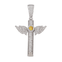Nouveau Design aile sifflet pendentif mode breloques pierres précieuses pendentif collier VVS D Moissanite Hip Hop pendentif bijoux