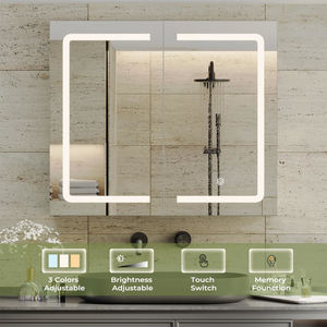 Fabricant de meubles de salle de bain depuis plus de 20 ans, armoire à pharmacie de salle de bain avec miroirs et lumières LED, armoire à miroir murale - Product Image 2
