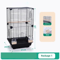 Cage à oiseaux décorative double couche anti-évasion en métal transparent pour perroquets, perruches, paons et calopsittes – Vente en gros