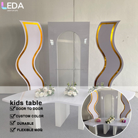 LEDA Hot Sale Acryl Kinder tisch und Stühle für Geburtstags feier Events Home Esstisch