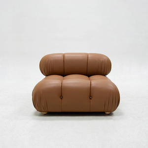 Canapé d'angle modulable haut de gamme en velours et lin pour salon, villa ou hall d'entrée - Product Image 6