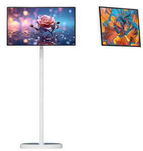 สมาร์ททีวีหน้าจอสัมผัสสีขาวขนาด 32 นิ้ว พร้อมขาตั้งหมุนได้ จอแสดงผล LED แบบพกพาบนล้อ สำหรับการวิจัยและการพัฒนาที่ก้าวกระโดด - Product Image 5