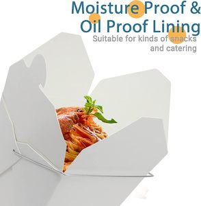 Custom Made Disposable Eco-Friendly Biodegradable Heavy-Duty Restaurant Kraft <b>Paper</b> Greaseproof Recyclable Takeaway Box for Fast - Product Image 3