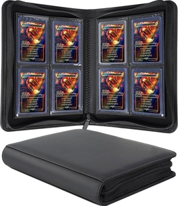 Album à fermeture éclair en cuir PU à 4 pochettes pour cartes de visite, idéal pour collectionner les cartes de sport et de jeux TCG - Product Image 6