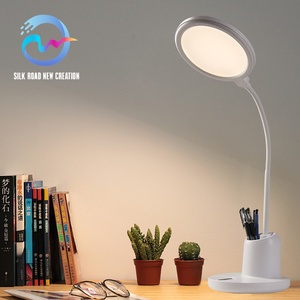 Volledig spectrum milieuvriendelijke, oogvriendelijke LED bureaulamp met aanraakbediening, draadloos ABS koepelontwerp, moderne leesruimteverlichting - Product Image 1