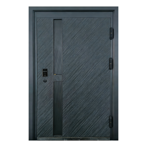 <span class=keywords><strong>Porte</strong></span> de sécurité en acier pour villas de luxe <span class=keywords><strong>avec</strong></span> accès par reconnaissance faciale, double battant, résistance au feu 60 minutes, thermolaquée, vente en gros - Product Image 2