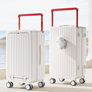 Maleta de Mano Saikit de 20 Pulgadas, Diseño de Rayas Blancas Nubes, Ruedas Giratorias, Viajes de Ocio, Unisex - Product Image 5