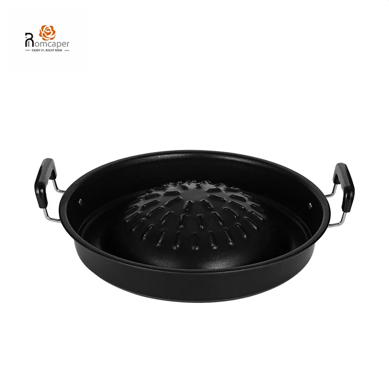 Southeast Asia Aluminum Baking Pan Round Boiled Baking Grid Steamed Grid Table With Cover Round Barbecue Grill