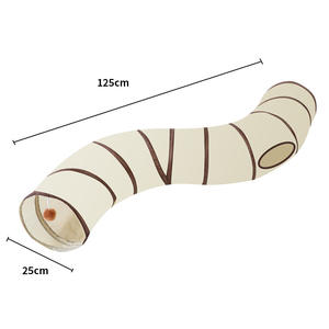 Pet gatto foro tubo gatto giocattolo 3 vie pieghevole adatto per il <span class=keywords><strong>Tunnel</strong></span> del gatto per interni Hide buco cucciolo di coniglio gattino - Product Image 4