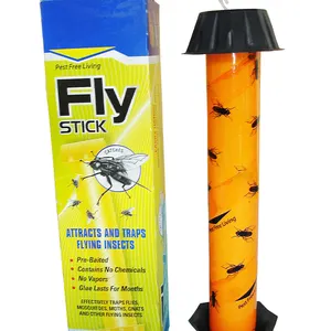 Disposable kill fly catcher Sticky Glue Ribbon Roll Insects Hanging Fly  Trap Catcher for Indoor and Outdoor Environmental friendly