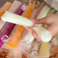 Sachets de glace jetables en PP de 68 ml, format compact, pour glace pilée, glaçons DTY, glaces à déchirer facilement, sacs auto-scellants