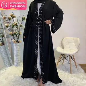 1838#B High Quality Pretty Pearls Abaya Jubah Dubai Muslim Arab Turkish Islamic EID Fashion Prayer Dresses Abaya