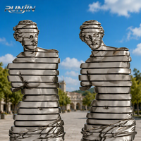 Statue moderne en acier inoxydable de Vénus de Milo, déesse grecque Aphrodite, sculpture d'art métallique, fabrication sur mesure