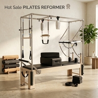 Equipo de Yoga y Pilates Multifuncional de Roble Duradero con Logotipo Personalizado para Entrenamiento Físico y Corporal, Máquina Reformer Cadillac de Pilates