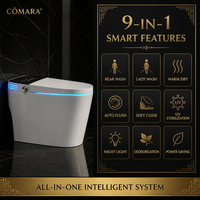 Offre Spéciale : Couvercle de toilette intelligent allongé à fonctionnement automatique, avec chasse d'eau super tourbillonnante poreuse, pour toilettes intelligentes monobloc