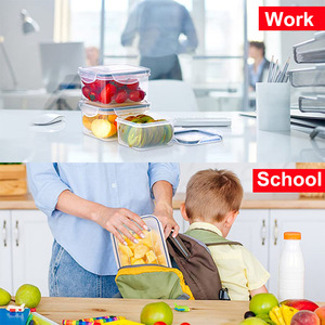 Bộ đồ ăn 12 món, hộp đựng thức ăn nhựa dùng được trong lò vi sóng, kín khí, bộ hộp đựng thức ăn chuẩn bị bữa ăn - Product Image 5