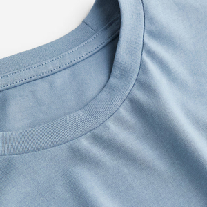 100% coton de haute qualité conçu sur mesure basique hommes surdimensionné col rond T-Shirt 220 grammes poids tricoté t-shirt blanc pour impression - Product Image 3