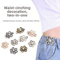Kancing Bunga Logam Berkualitas Tinggi, Dapat Disesuaikan, Model Flatback, Untuk Pakaian Jeans, Tanpa Jahit, Dapat Dilepas, Pengencang Celana