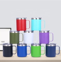 Tasse Laser Double paroi en acier inoxydable personnalisé minimaliste en acier inoxydable LOGO gratuit 12 Oz et 14 Oz tasses à café blanches avec couvercle