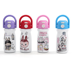 Cartoon Children's Thermos Cup 316 Stainless Steel Pop-Up Lid Portable For School Outdoor Use - Product Image 5