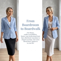 Blazer décontracté à carreaux pour femme de haute qualité, fermeture à bouton unique, tissage tissé, broderie à la main, tissu peigné anti-rétrécissement