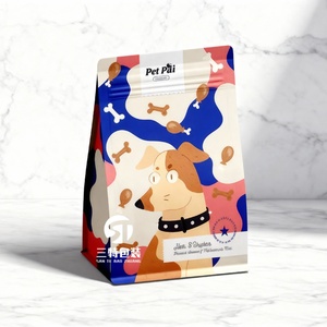 Bolsa de pie de PE con fondo cuadrado y sellado de ocho lados, impresa con logotipo personalizado, ecológica, de grado alimenticio, para alimentos enlatados y comida para perros. - Product Image 1