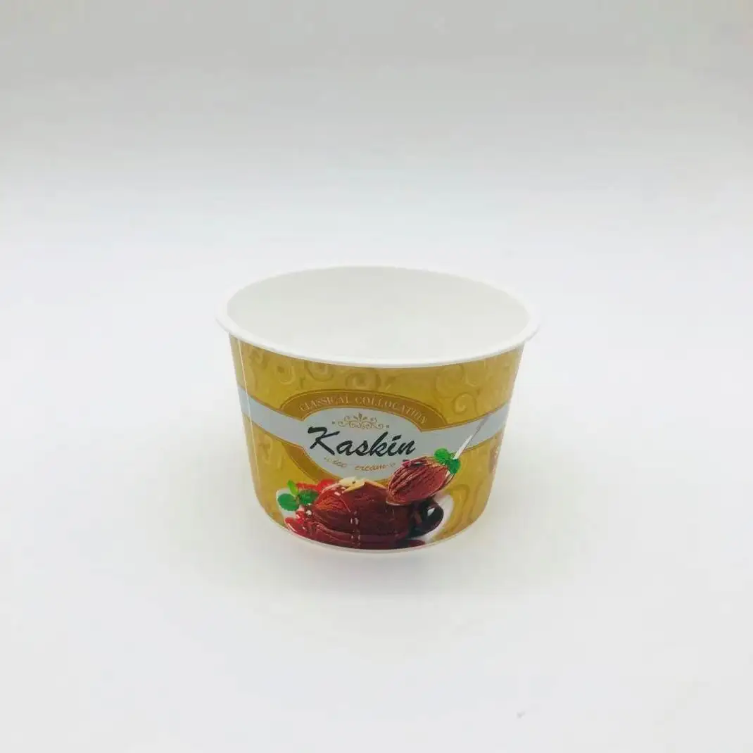 FTS Food Grade Disposable Custom Plastic Yogurt Cup With Clear Lid And Spoon
