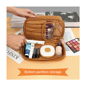 <span class=keywords><strong>ISEN</strong></span>, superventas, estilo coreano, bolsa de maquillaje de cuero PU para mujer, gran capacidad, portátil, con cremallera, bolsa de cosméticos de moda para damas - Product Image 5