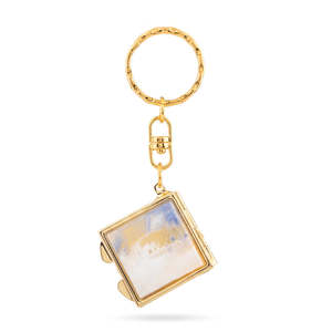 Square <b>Acrylic</b> Compact <b>Mirror</b> Keychain Double Sided Folding Makeup <b>Mirror</b> High Reflectivity Blue - Product Image 1