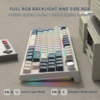 Teclado Mecánico Inalámbrico ATTACK SHARK K86 con Interruptores Lineales Pre-Lubificados, RGB, para Gamers de PC