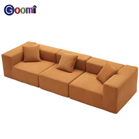 Canapé modulaire Goomi Home en velours côtelé compressé sous vide, style nordique, pour petit salon, en éponge pure sans armature